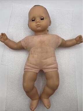 American Girl Pleasant Company Bitty Baby Doll Black Hair #14 Mold Stained Torso